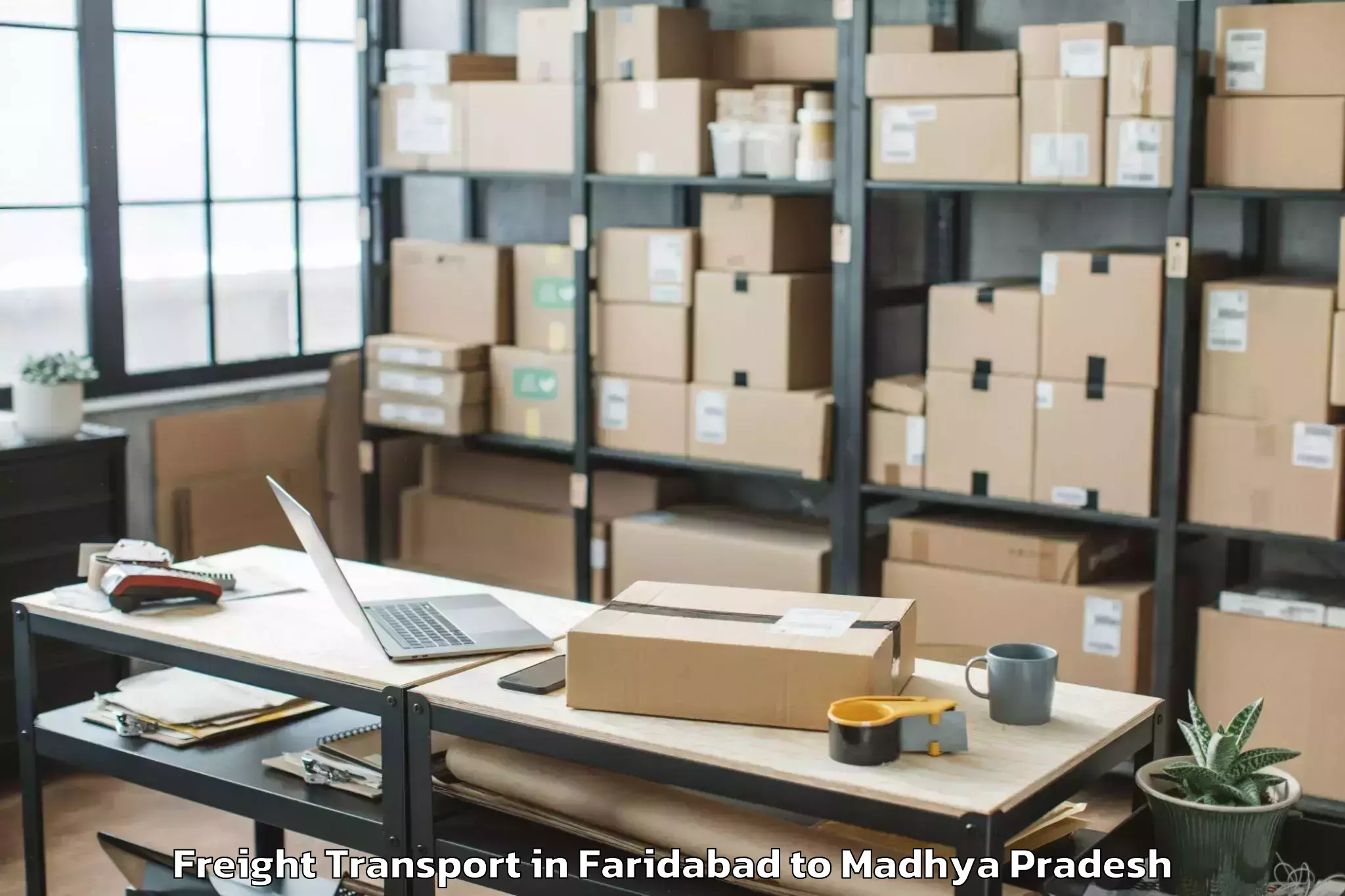 Top Faridabad to Nalkheda Freight Transport Available